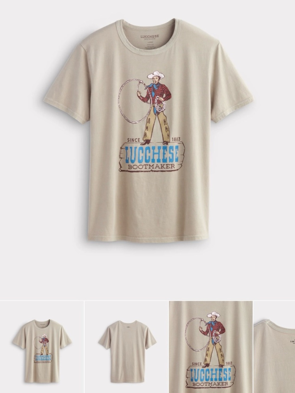 Lucchese Bootmaker Trail Boss Cowboy Logo Shirt